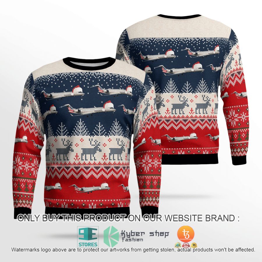 NEW PSA Airlines Bombardier CRJ700 Christmas Sweatshirt, Sweater 2 psa airlines bombardier crj700 christmas sweater sweatshirt 2 61008