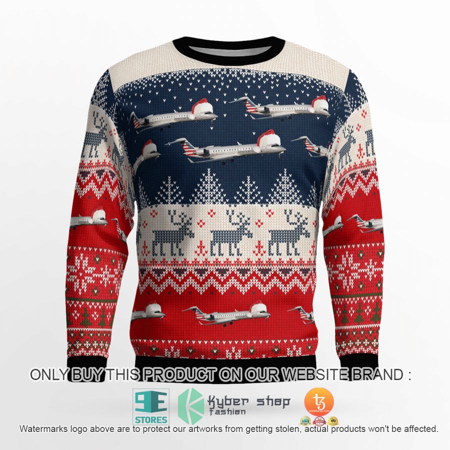 NEW PSA Airlines Bombardier CRJ700 Christmas Sweatshirt, Sweater 3 psa airlines bombardier crj700 christmas sweater sweatshirt 3 8412