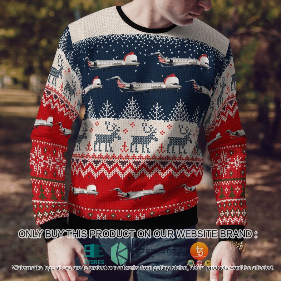 NEW PSA Airlines Bombardier CRJ700 Christmas Sweatshirt, Sweater 7 psa airlines bombardier crj700 christmas sweater sweatshirt 7 14042
