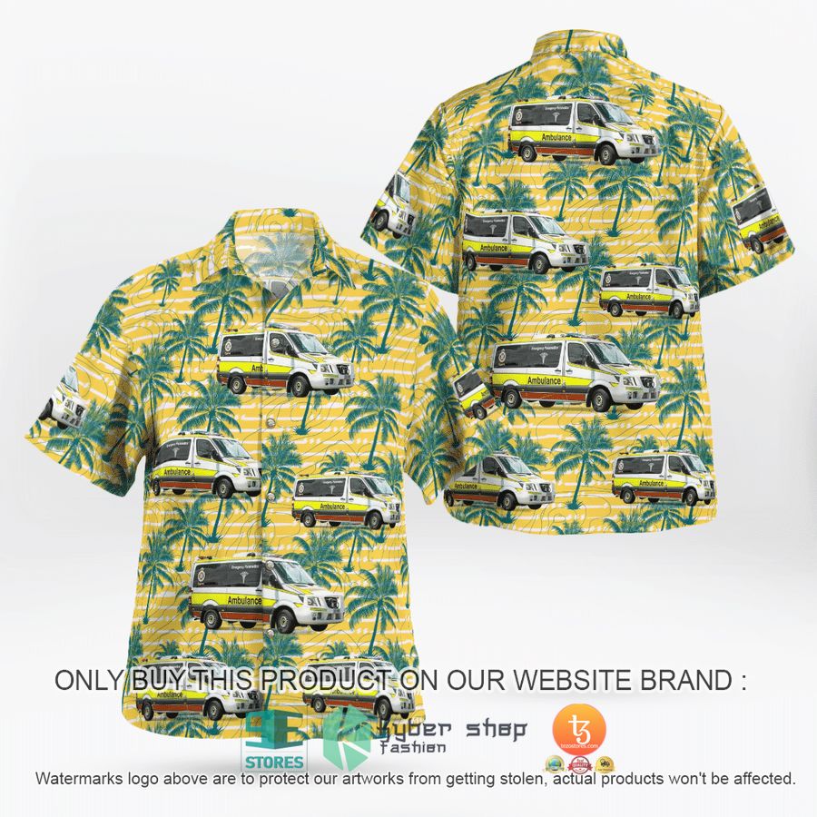 NEW Queensland Ambulance Service Ambulance Hawaii Shirt 2 queensland ambulance service ambulance hawaiian shirt 2 33993