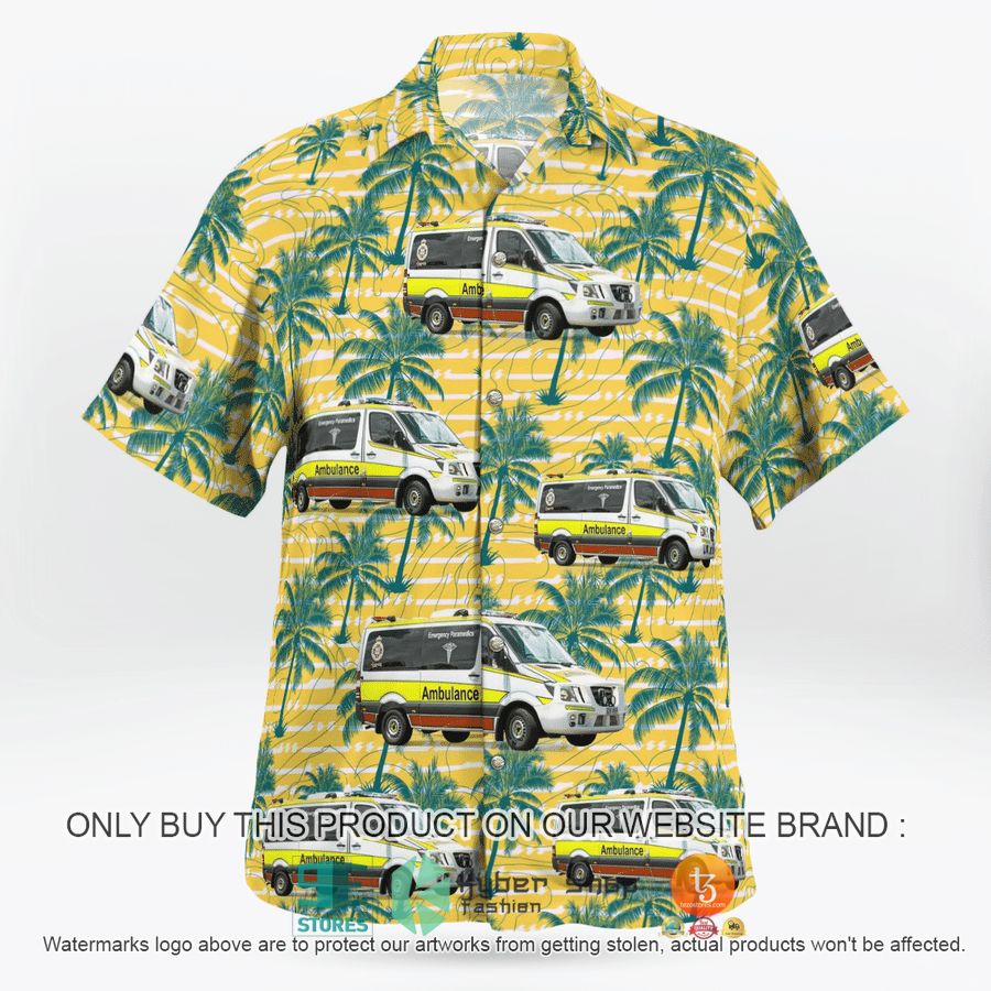 NEW Queensland Ambulance Service Ambulance Hawaii Shirt 3 queensland ambulance service ambulance hawaiian shirt 3 6132