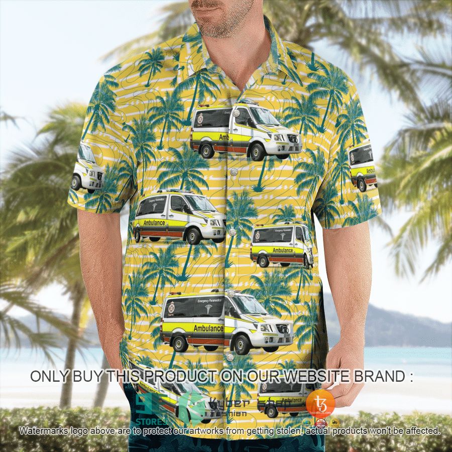 NEW Queensland Ambulance Service Ambulance Hawaii Shirt 6 queensland ambulance service ambulance hawaiian shirt 6 48067