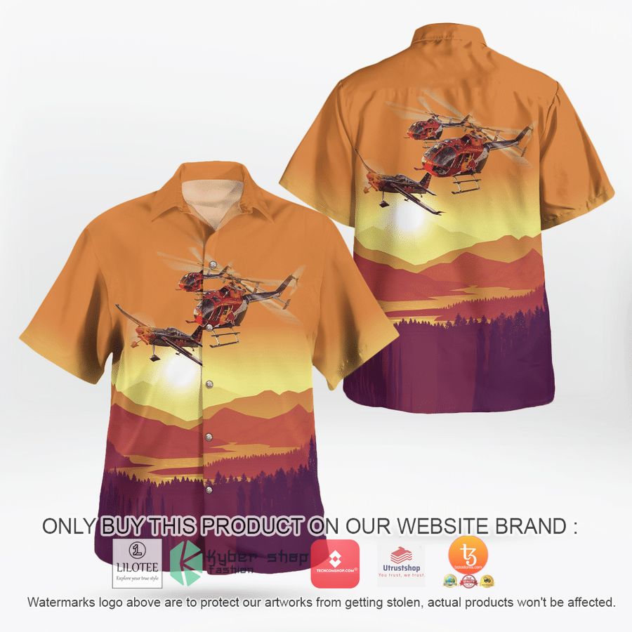 red bull air force helicopter sunset hawaiian shirt 2 25495