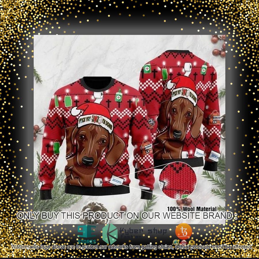 HOT Red Dachshund And Fuck, I'm Done Ugly Christmas Sweater 4 red dachshund and fuck im done ugly christmas sweater 4 27642