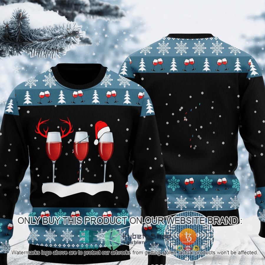 red wine christmas ugly sweater 1 8703