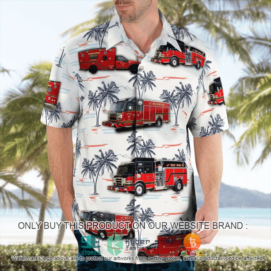 NEW Red Wing Fire Department Hawaii Shirt 6 red wing fire department hawaiian shirt 6 33398