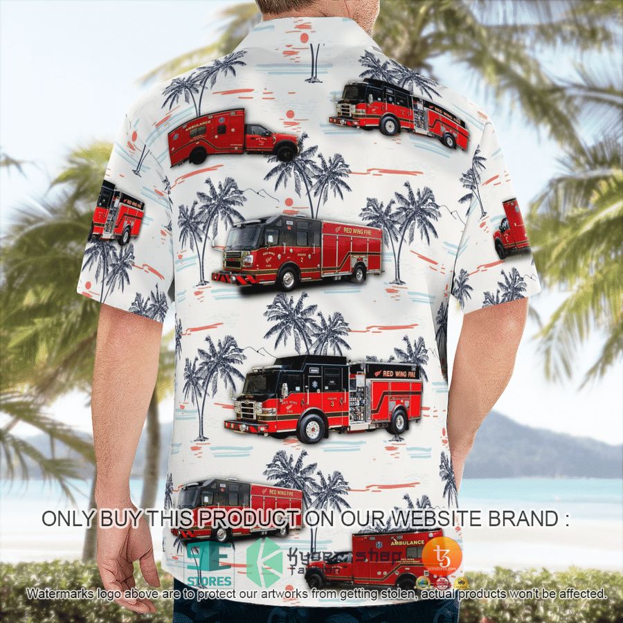 NEW Red Wing Fire Department Hawaii Shirt 8 red wing fire department hawaiian shirt 8 52646