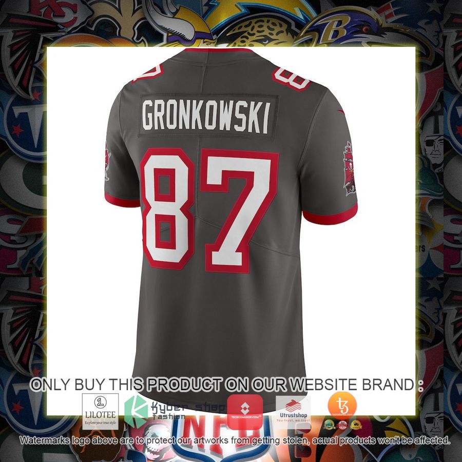 HOT Rob Gronkowski Tampa Bay Buccaneers Nike Alternate Vapor Pewter Football Jersey Shirt 2 rob gronkowski tampa bay buccaneers nike alternate vapor pewter football jersey 2 36421