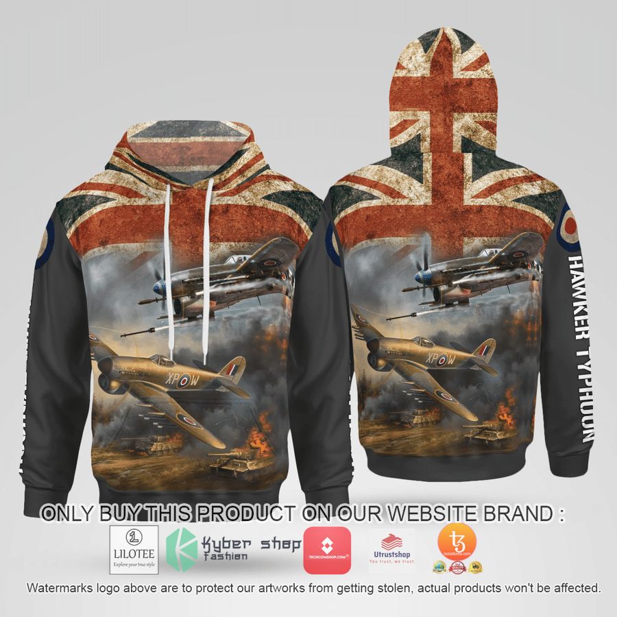 HOT Royal Air Force Hawker Typhoon Hoodie 2 royal air force hawker typhoon hoodie 3d 2 2993