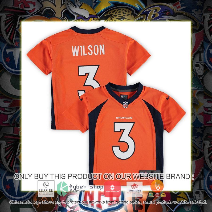 HOT Russell Wilson Denver Broncos Nike Preschool Orange Football Jersey Shirt 1 russell wilson denver broncos nike preschool orange football jersey 1 54425