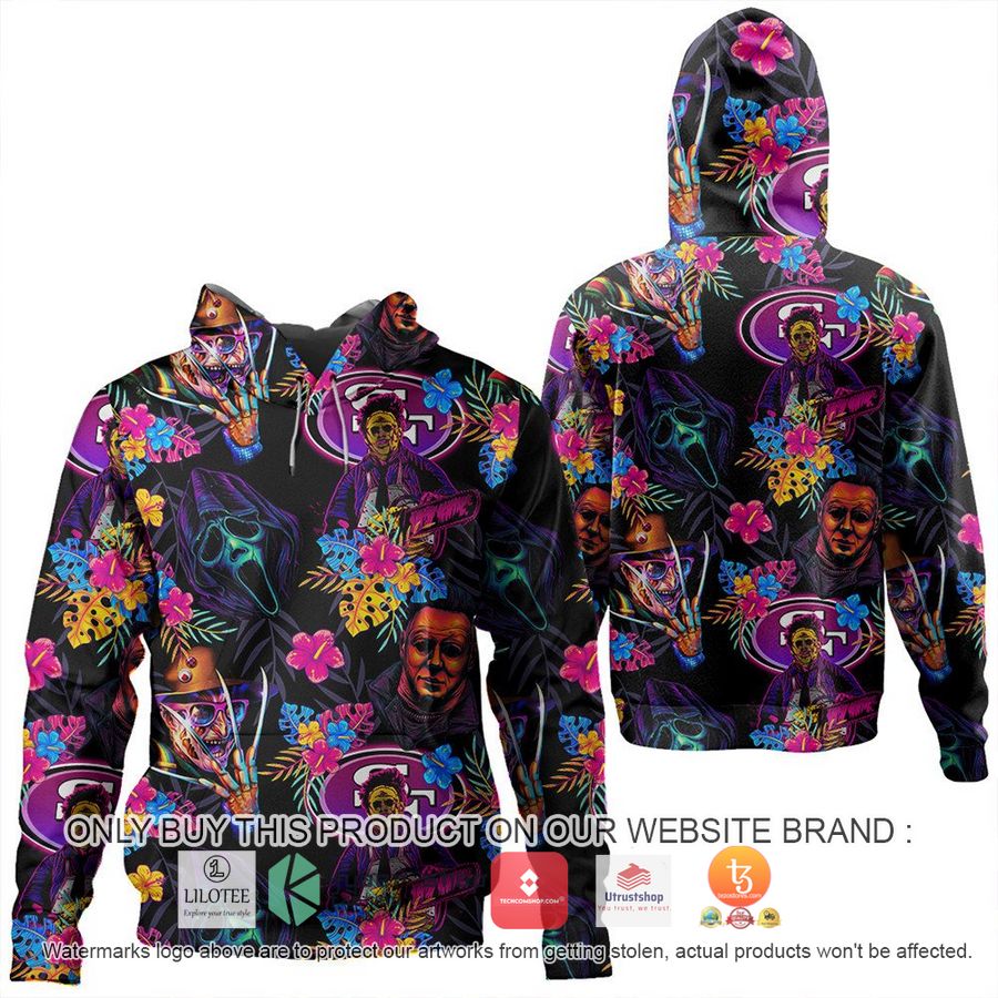 san francisco 49ers horror character halloween 3d shirt hoodie 1 13881