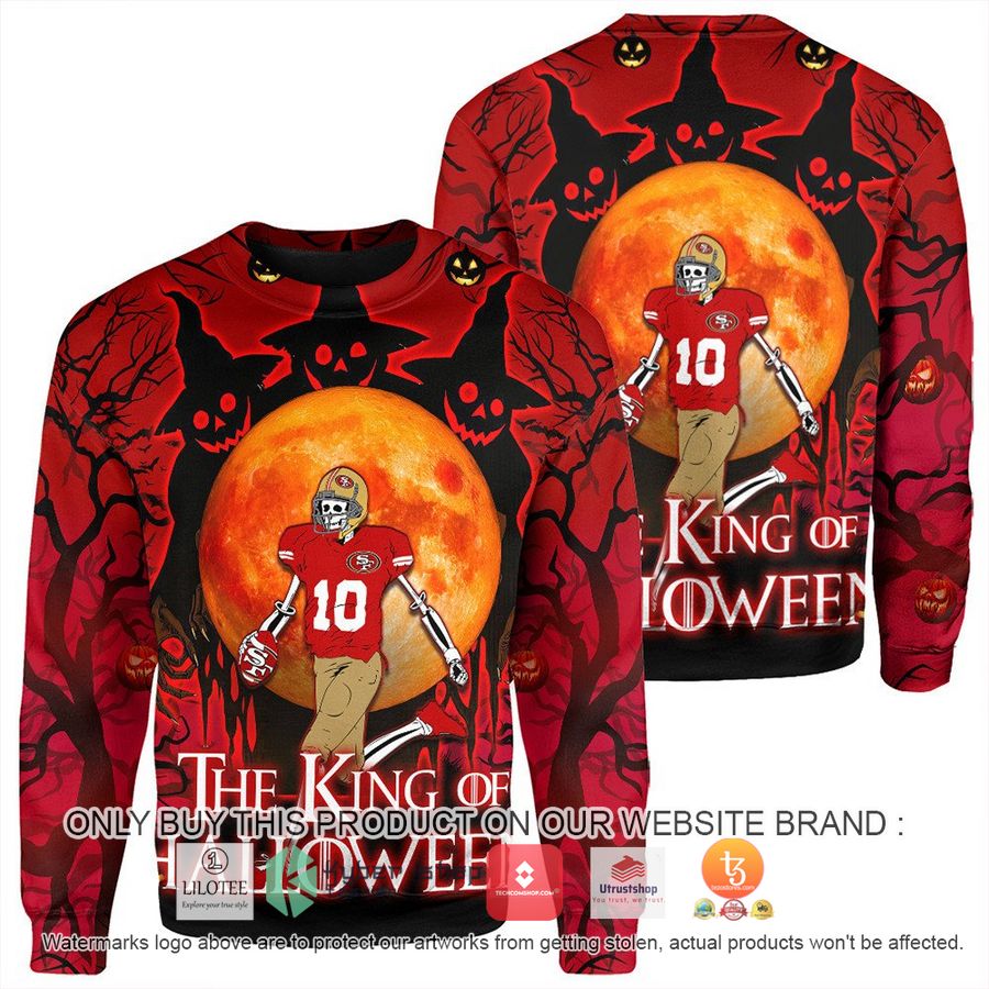 HOT San Francisco 49ers Skull the king of Halloween 3D Shirt, hoodie 3 san francisco 49ers skull the king of halloween 3d shirt hoodie 3 38713