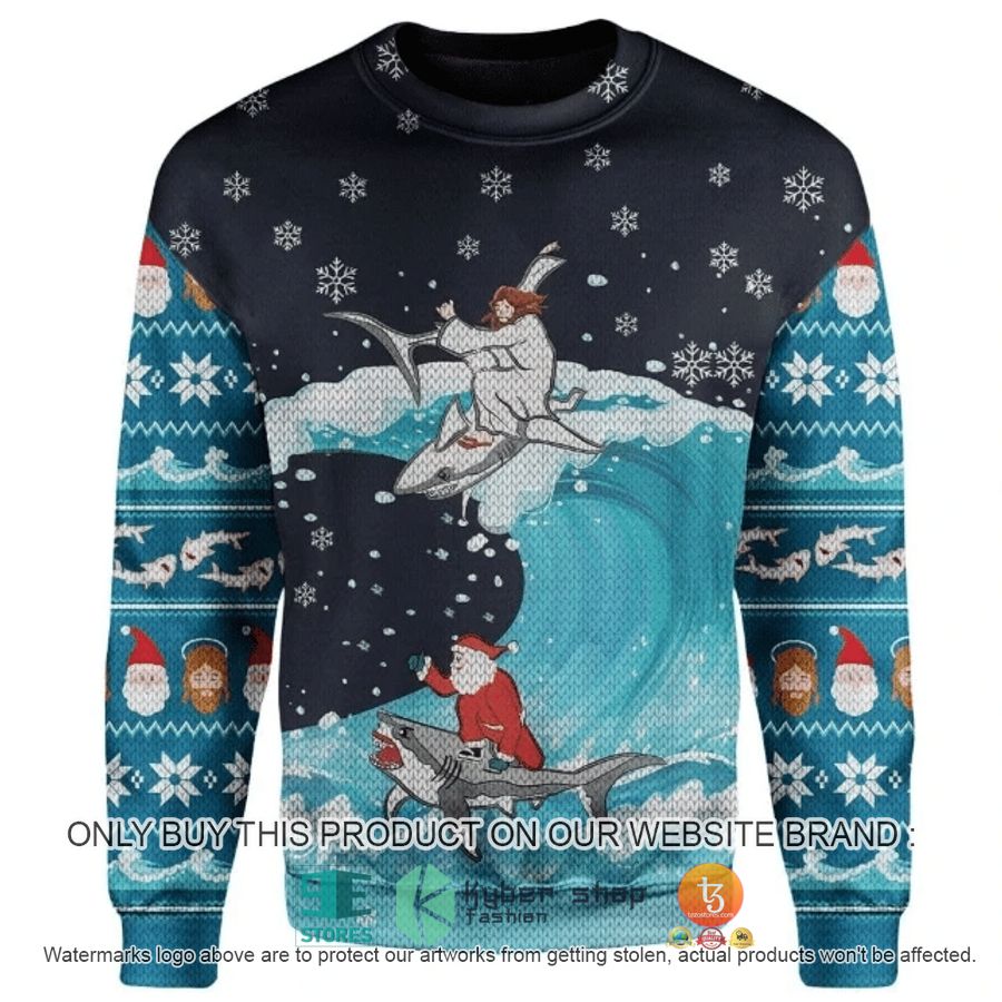 santa and jesus ugly christmas sweater 1 23186
