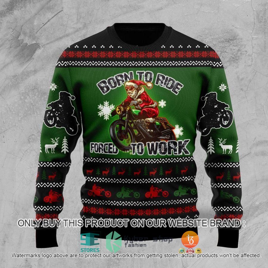 HOT Santa Born To Ride Ugly Christmas Sweater 9 santa born to ride ugly christmas sweater 1 88897