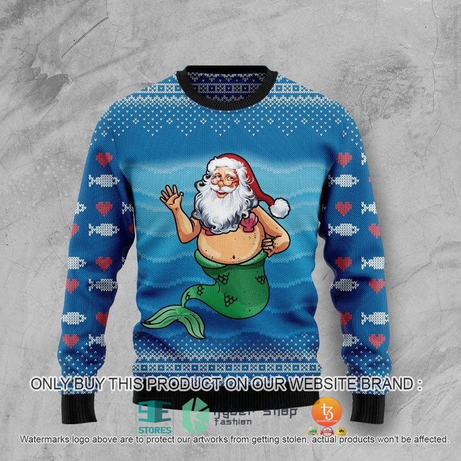 HOT Santa Mermaid Ugly Christmas Sweater 9 santa mermaid ugly christmas sweater 1 33572