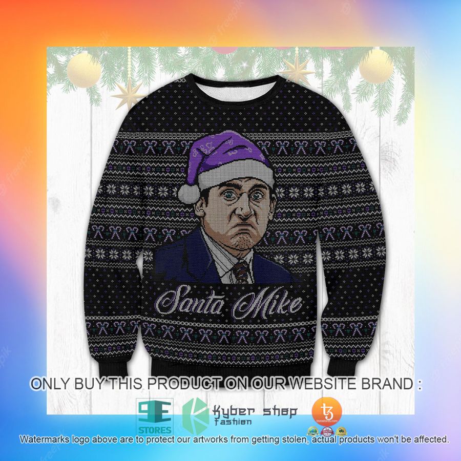 HOT Santa Mike The Office Ugly Sweater 3 santa mike the office ugly sweater 3 34660