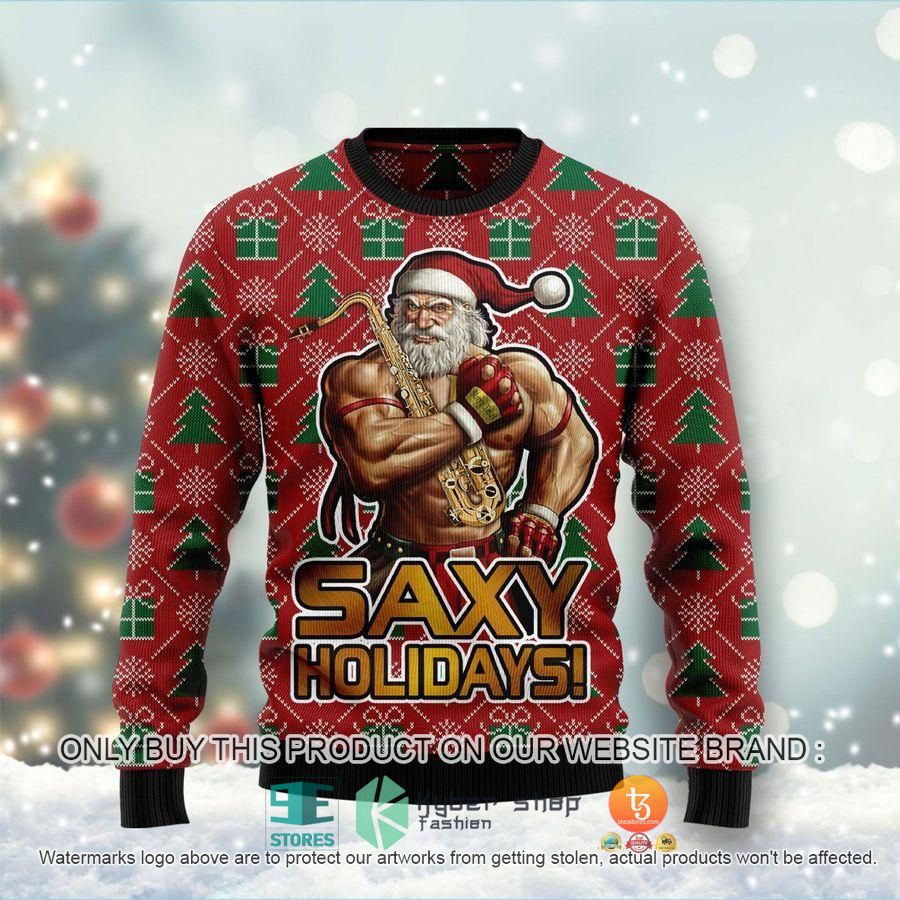 NEW Saxy Holidays Santa Claus Christmas Sweatshirt, Sweater 9 saxy holidays santa claus christmas ugly sweater 1 39269
