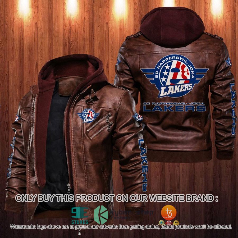 NEW SC Rapperswil-Jona Lakers Leather Jacket 2 sc rapperswil jona lakers leather jacket 2 71356