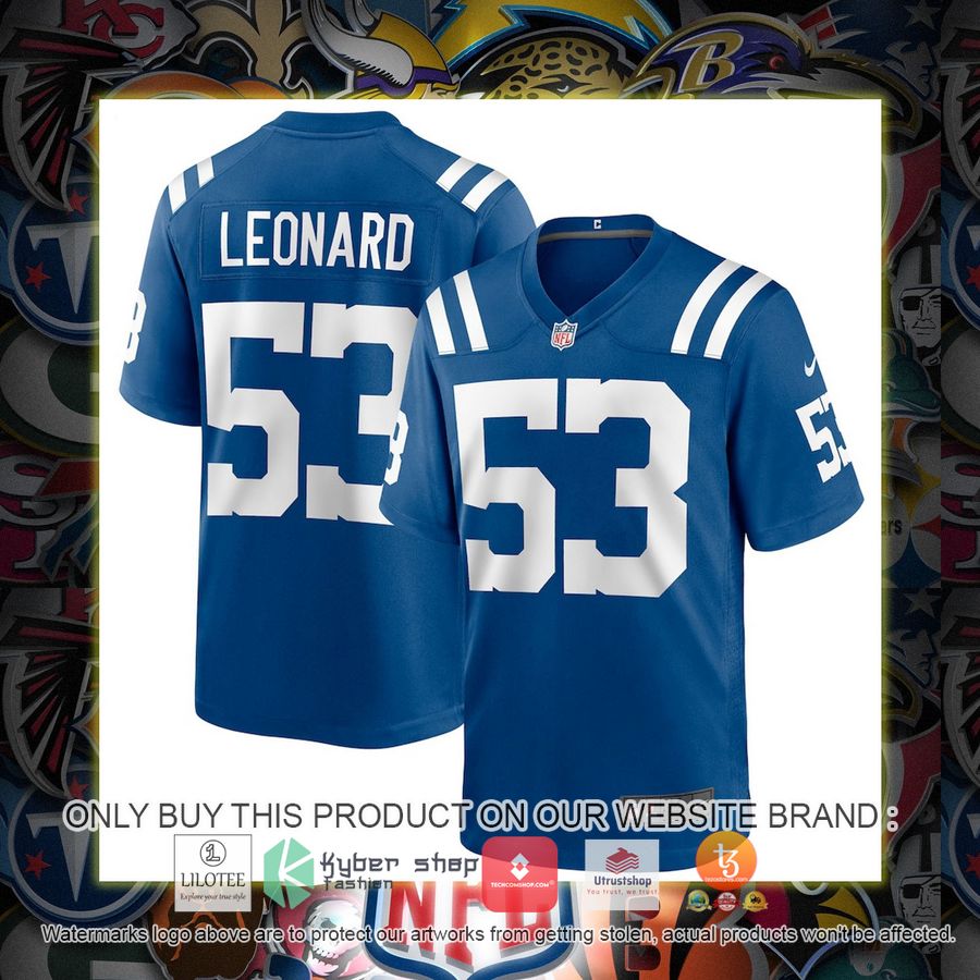 HOT Shaquille Leonard Indianapolis Colts Nike Game Royal Football Jersey Shirt 6 shaquille leonard indianapolis colts nike game royal football jersey 1 49198