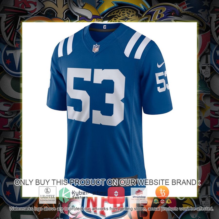 HOT Shaquille Leonard Indianapolis Colts Nike Vapor Royal Football Jersey Shirt 2 shaquille leonard indianapolis colts nike vapor royal football jersey 2 43495