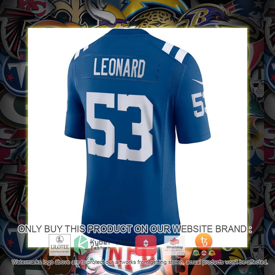 HOT Shaquille Leonard Indianapolis Colts Nike Vapor Royal Football Jersey Shirt 3 shaquille leonard indianapolis colts nike vapor royal football jersey 3 82858