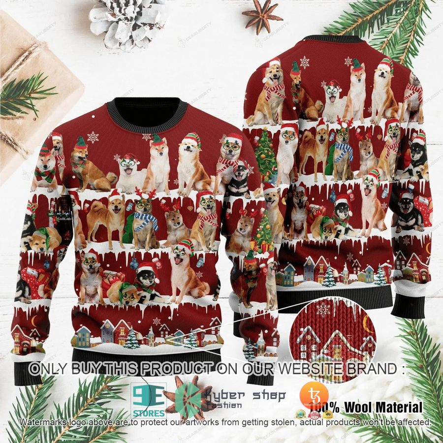 shiba inu christmas ugly sweater 1 73059