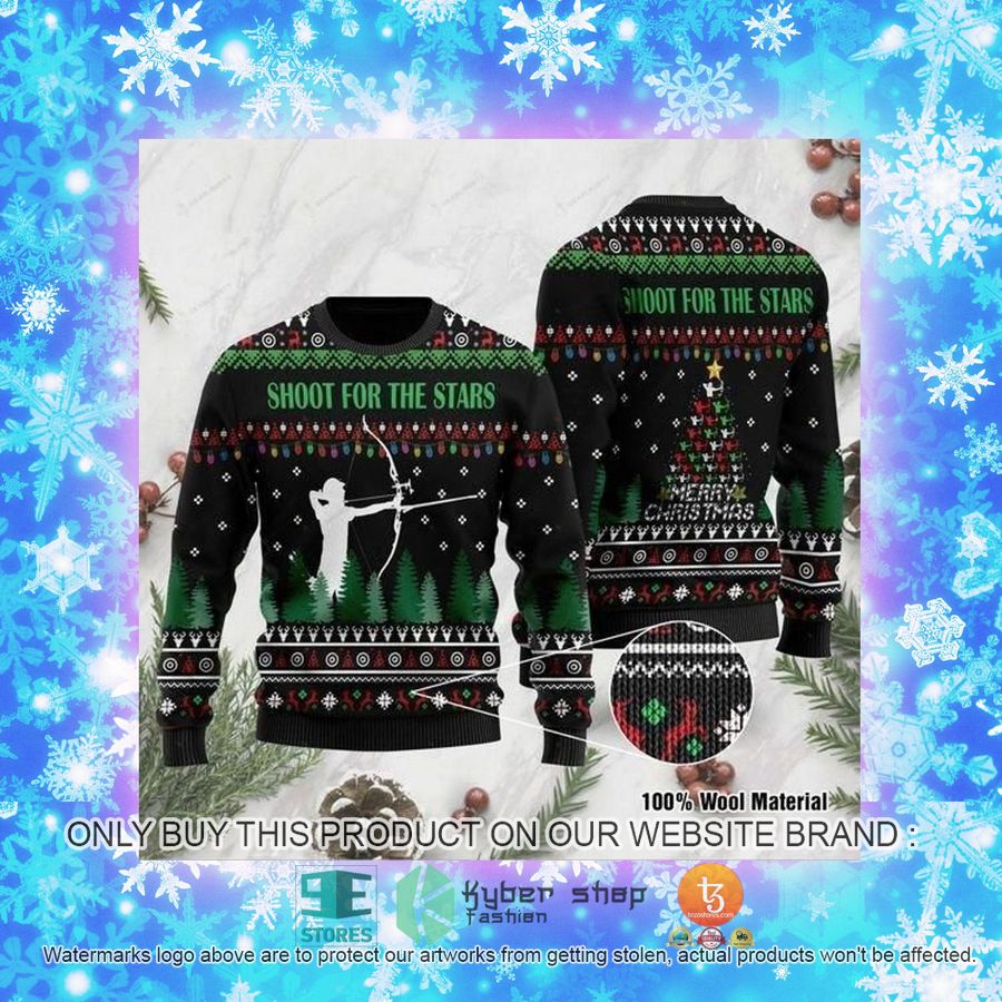 NEW Shoot For The Stars Huting Christmas Sweatshirt, Sweater 4 shoot for the stars huting christmas ugly sweater 4 9360