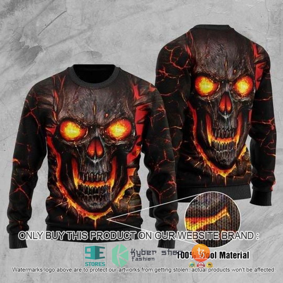 skull lava christmas ugly sweater 1 67049