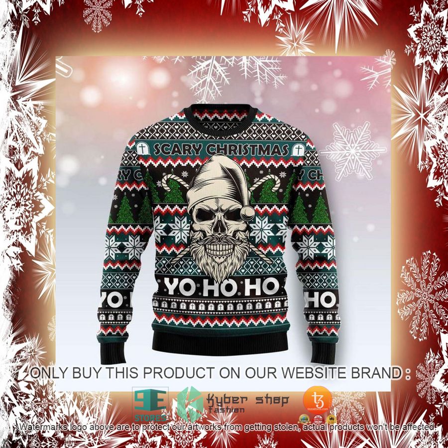 NEW Skull Scary Christmas Sweatshirt, Sweater 2 skull scary christmas ugly sweater 2 1093