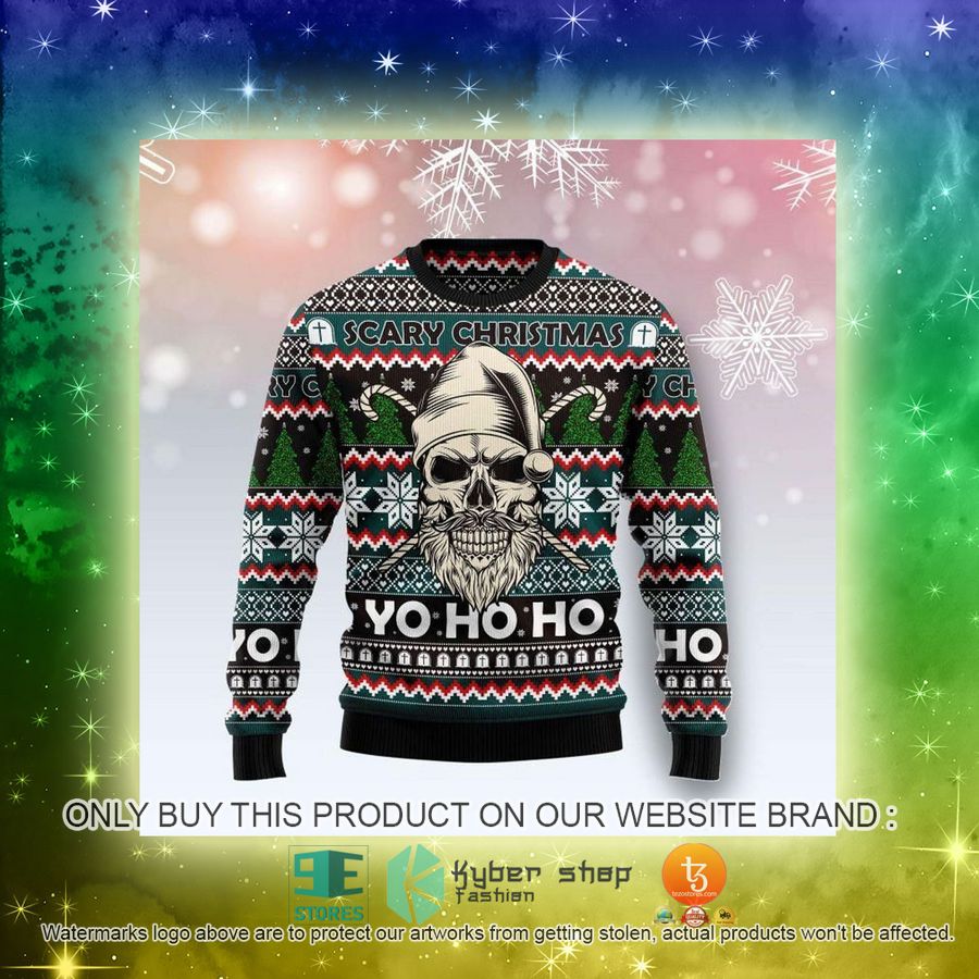 NEW Skull Scary Christmas Sweatshirt, Sweater 3 skull scary christmas ugly sweater 3 13721