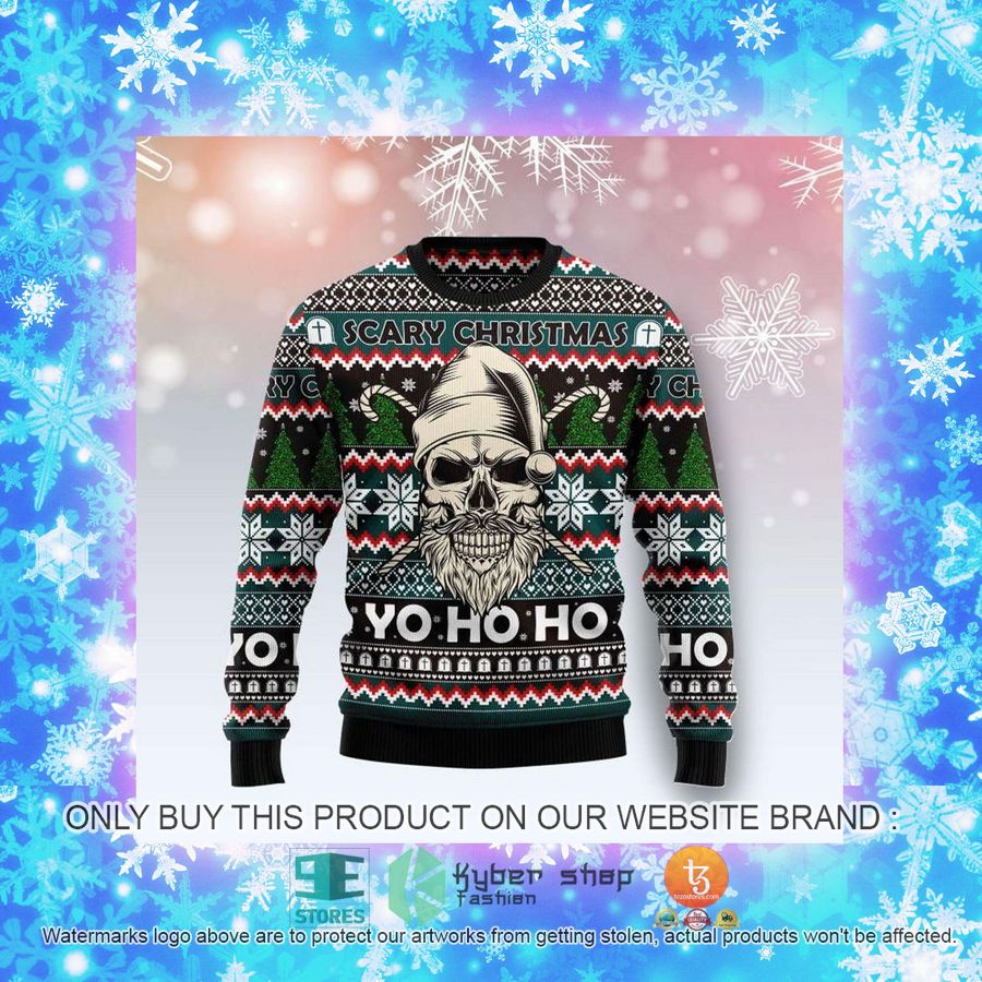 NEW Skull Scary Christmas Sweatshirt, Sweater 4 skull scary christmas ugly sweater 4 99724