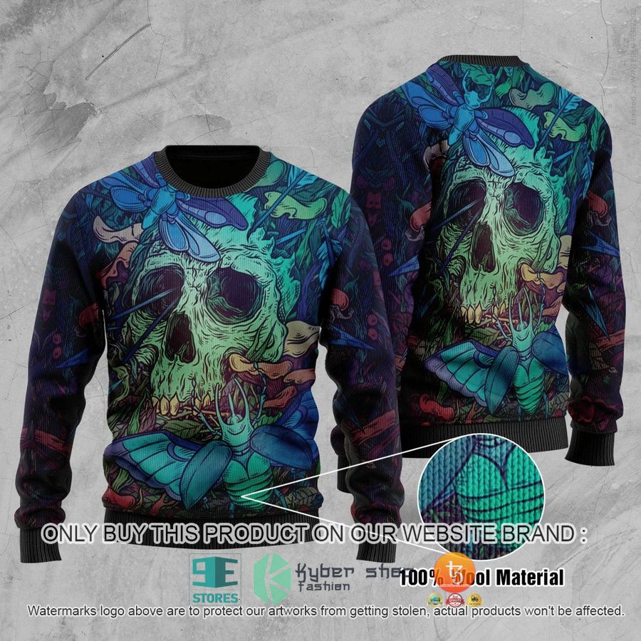 skull wool ugly christmas sweater 1 58527