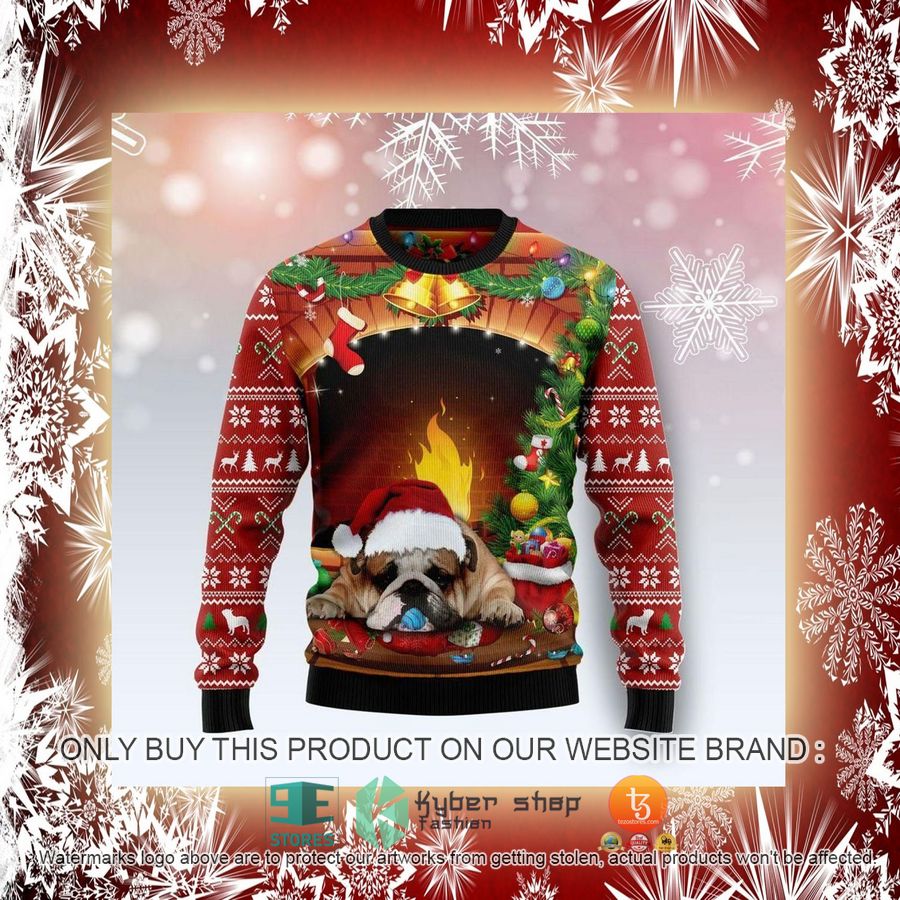 NEW Sleeping Bulldog Christmas Sweatshirt, Sweater 2 sleeping bulldog christmas ugly sweater 2 68848