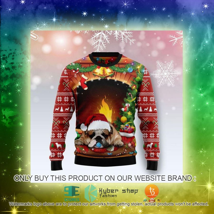NEW Sleeping Bulldog Christmas Sweatshirt, Sweater 3 sleeping bulldog christmas ugly sweater 3 79508