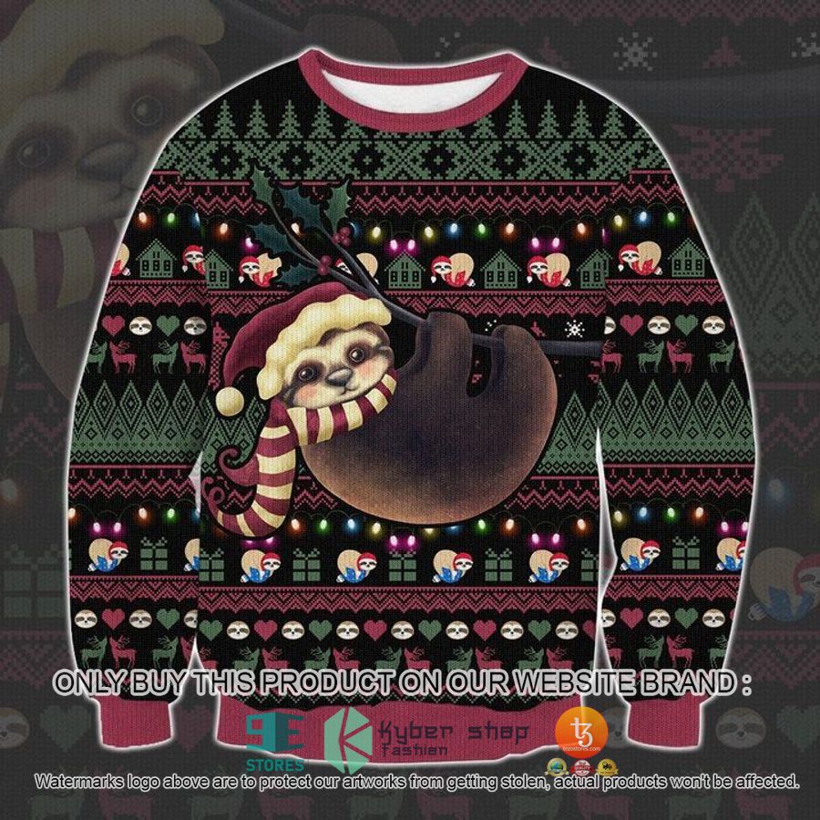 NEW Slo Ho Ho Sloth Christmas Sweatshirt, Sweater 8 slo ho ho sloth christmas ugly sweater 1 3858