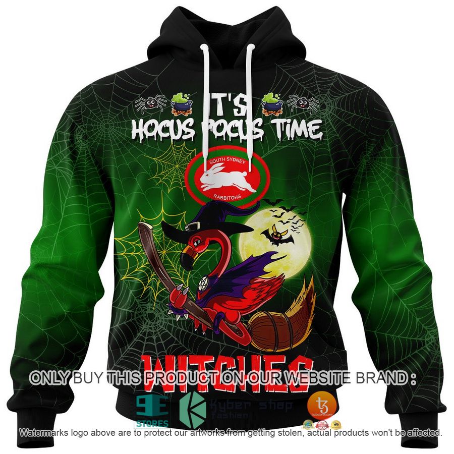 NEW South Sydney Rabbitohs It's Hocus Pocus Time Halloween Flamingo Witches Hoodie, Shirt 2 south sydney rabbitohs its hocus pocus time halloween flamingo witches shirt hoodie 2 87423