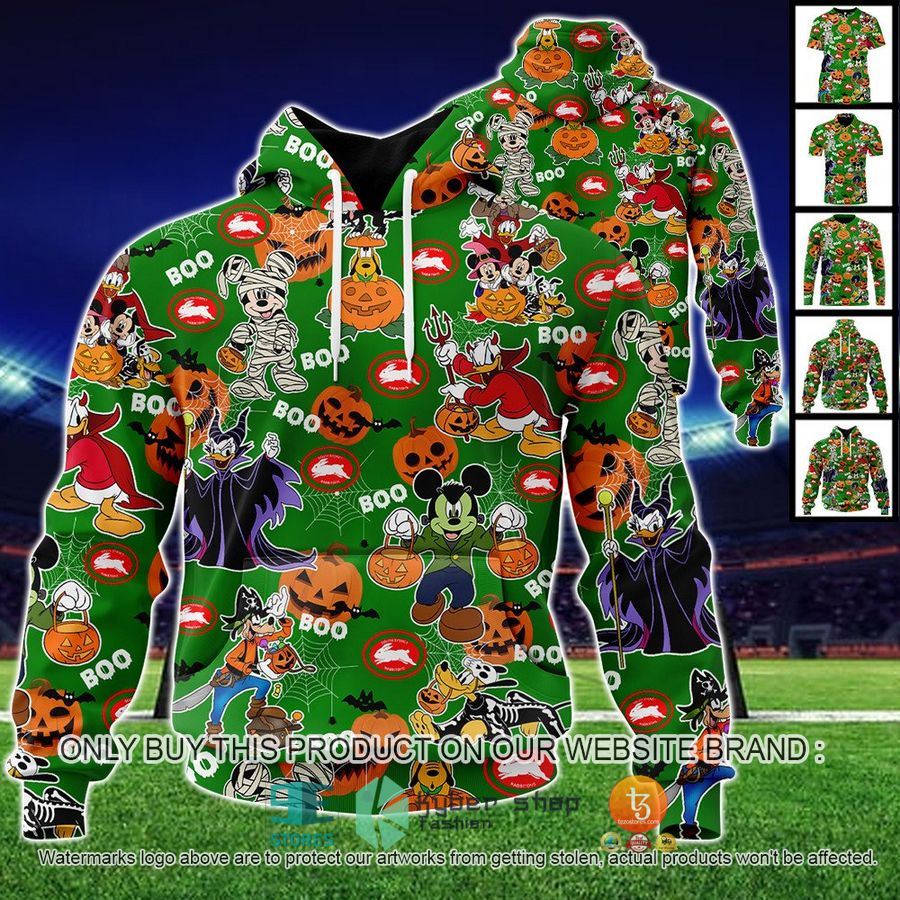south sydney rabbitohs mickey friends halloween shirt hoodie 1 58910