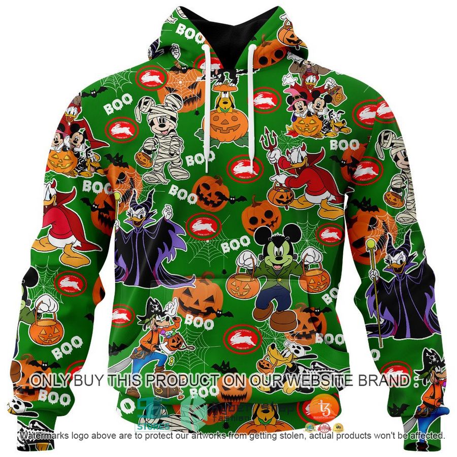 NEW South Sydney Rabbitohs Mickey Friends Halloween Hoodie, Shirt 2 south sydney rabbitohs mickey friends halloween shirt hoodie 2 67005