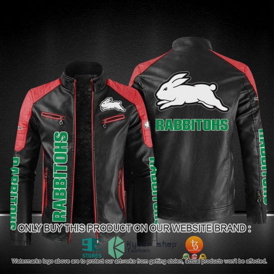 south sydney rabbitohs nrl block leather jacket 1 13899