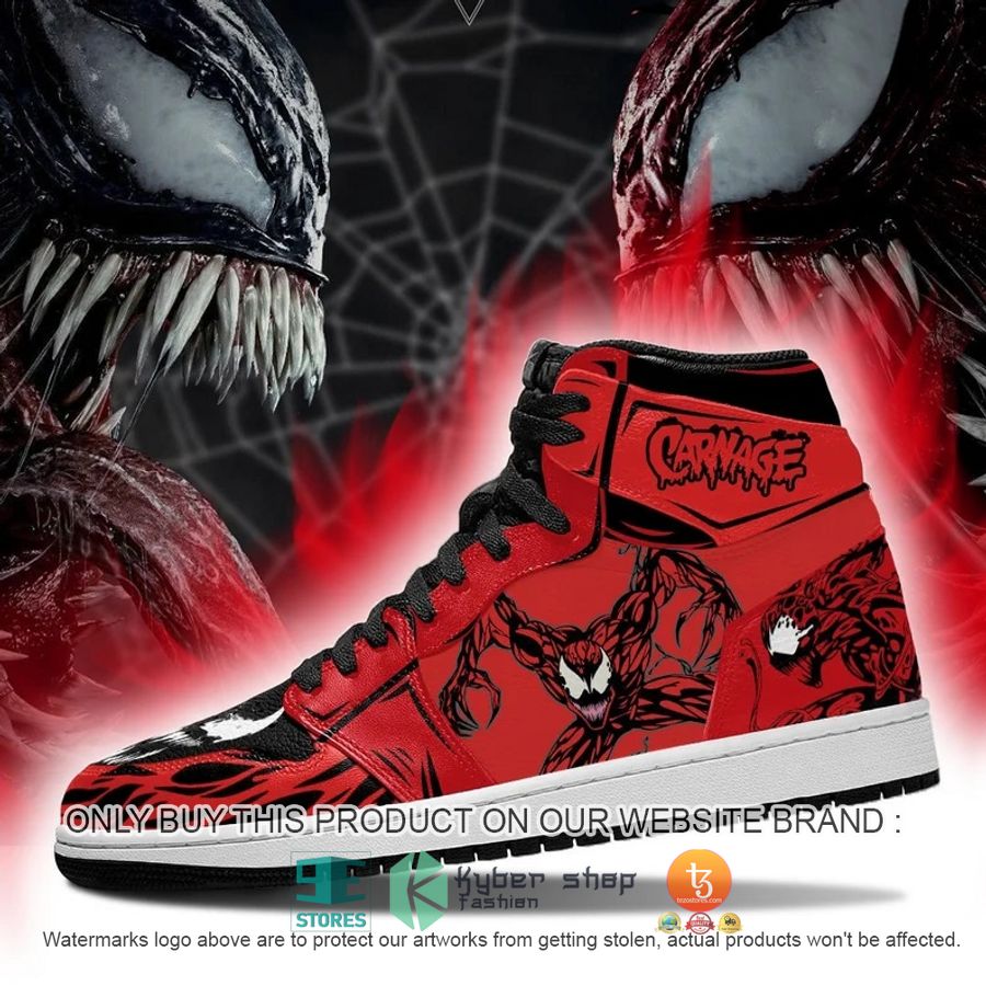 spider man carnage halloween air jordan high top shoes 1 50711