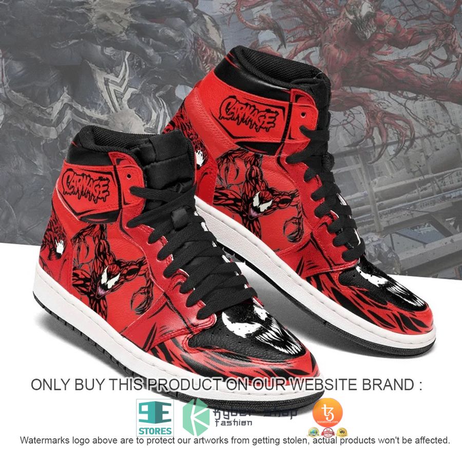 spider man carnage halloween air jordan high top shoes 2 7698