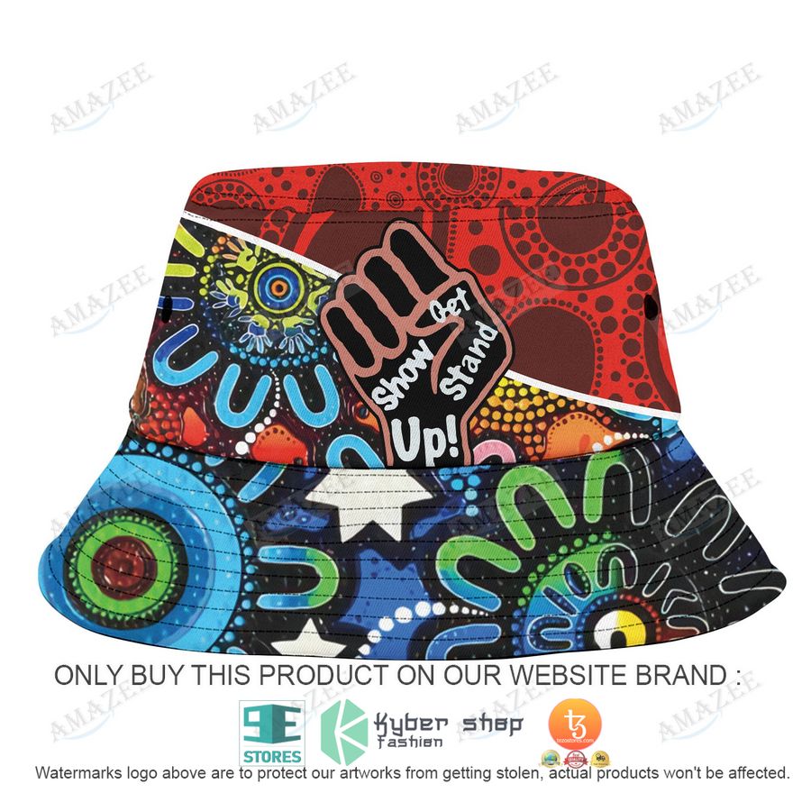 st george illawarra dragons aboriginal patterns bucket hat 2 3357