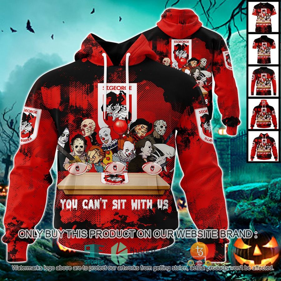 NEW St. George Illawarra Dragons You Can't Sit With Us Horror Movies Characters Hoodie, Shirt 24 st george illawarra dragons you cant sit with us horror movies characters shirt hoodie 1 60867