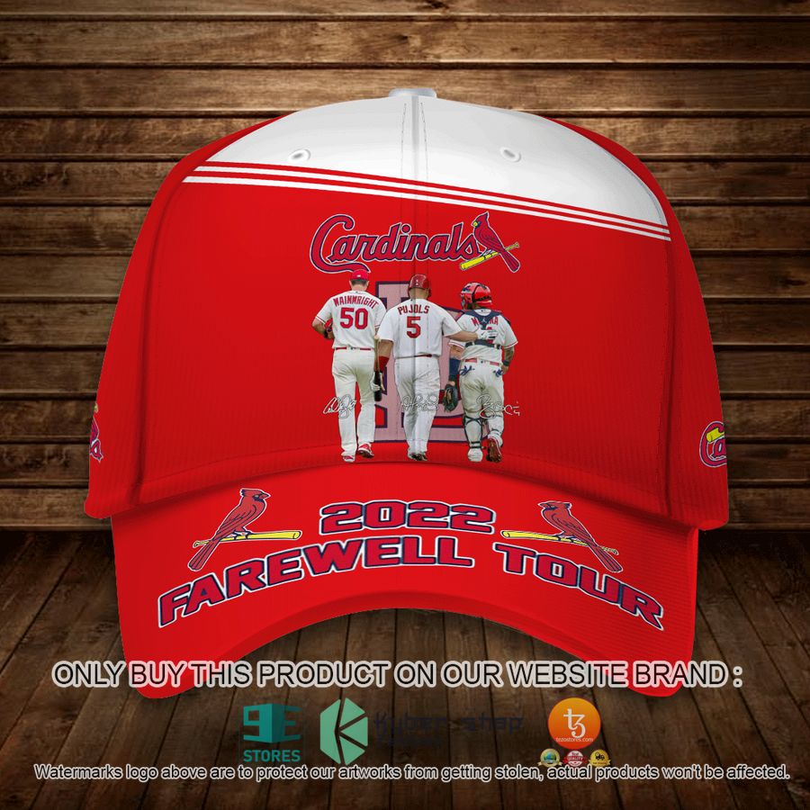 st louis cardinal 2022 farewell tour wainwright pujols sign member red cap 1 98569
