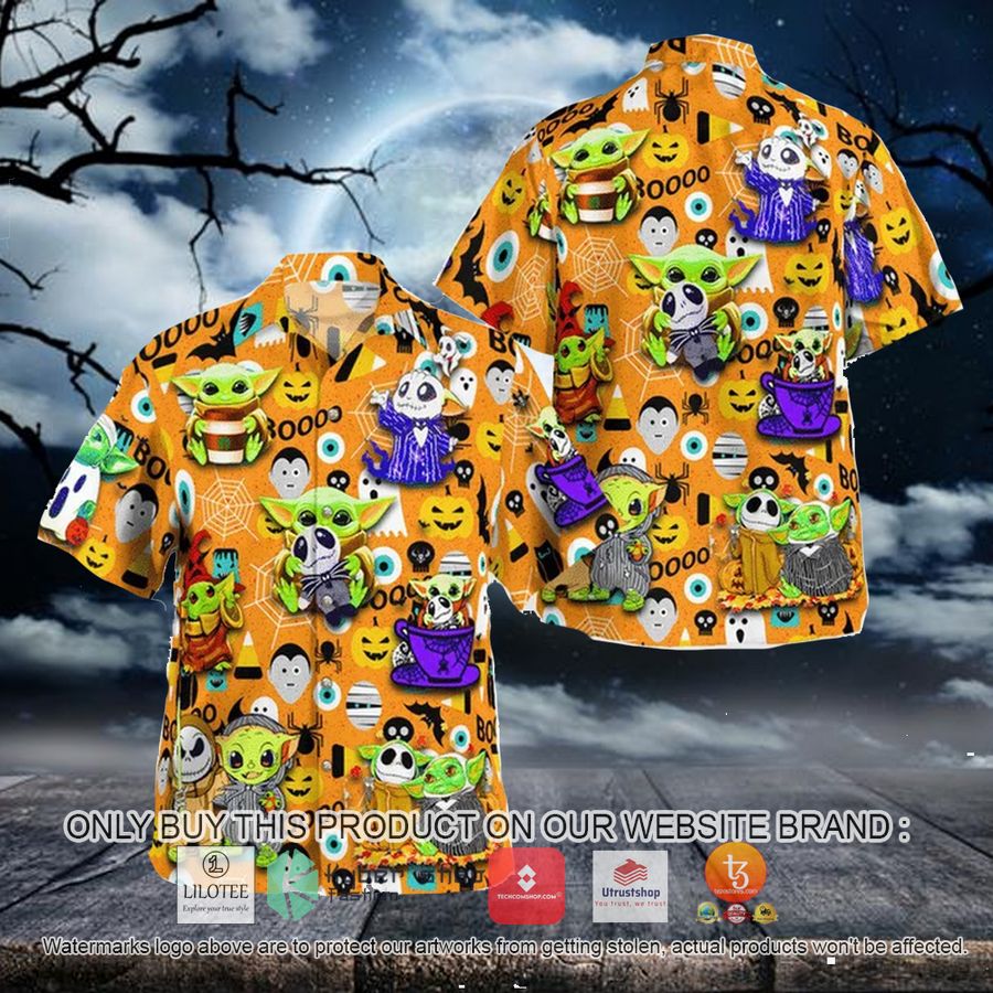 star war baby yoda boo halloween hawaiian shirt 1 80814