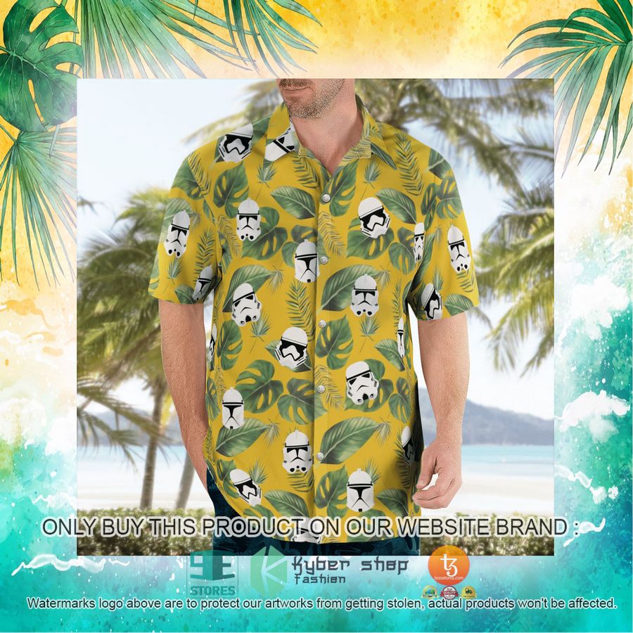 stormtrooper face tropical leaves hawaiian shirt shorts 22 22628