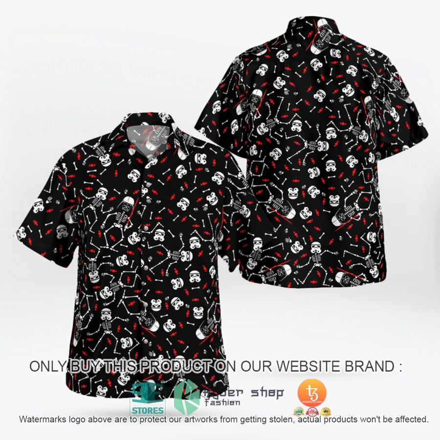 stormtrooper pattern black hawaiian shirt 1 2886