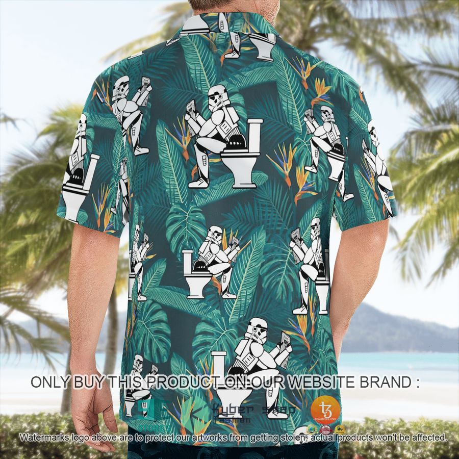 stormtrooper toilet tropical leaves hawaiian shirt shorts 3 20215