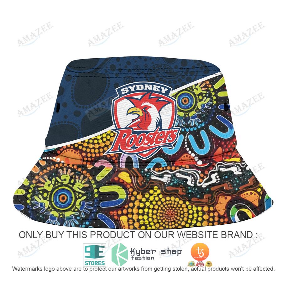sydney roosters aboriginal patterns bucket hat 1 12151