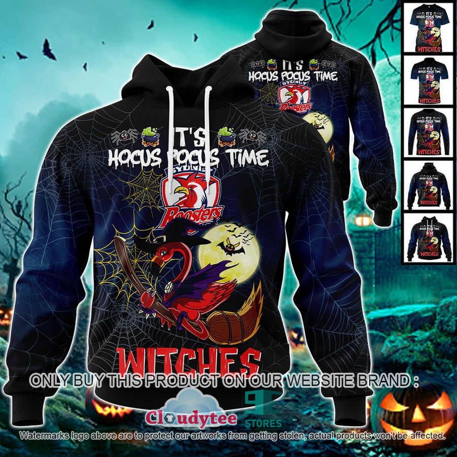 NEW Sydney Roosters It's Hocus Pocus Time Halloween Flamingo Witches Hoodie, Shirt 25 sydney roosters its hocus pocus time halloween flamingo witches shirt hoodie 1 11051
